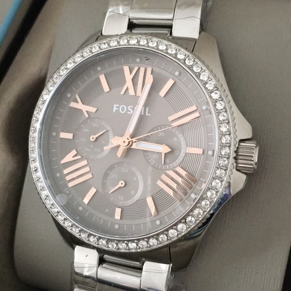 Fossil Cecile Silver Link Watch Am4628 